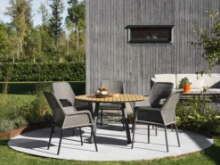 Bam Bo matbord Antracit/Bambu
