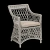Beatrice karmstol Vit/beige
