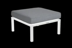 Belfort fotpall Vit/Pearl grey