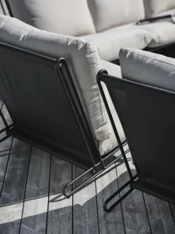 Blixt loungefåtölj Svart/Cley beige