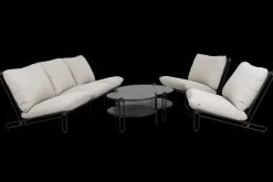 Blixt loungefåtölj Svart/Cley beige