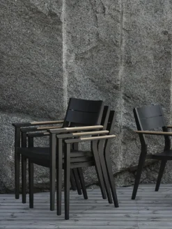 Chios karmstol Svart/Ash