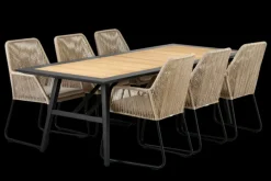 Chios matbord Svart/teak