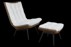Covelo loungefåtölj Natur/vit