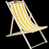 Dingla strandstol Natur/Gul-Vit