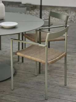 DK matstol Dusty Green/Natur
