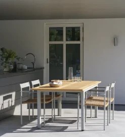 DK matstol Light Grey/Natur
