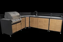 Fornax utekök Svart/teak