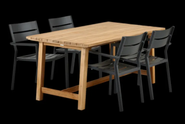 Keros & Delia matgrupp teak/svart