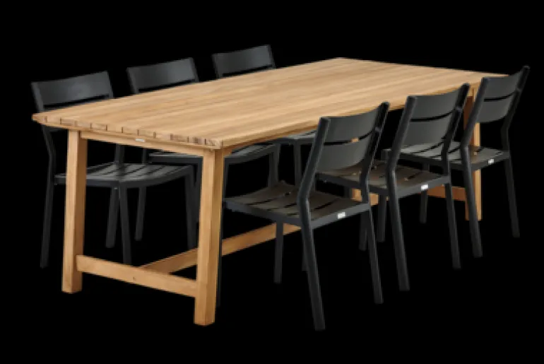 Keros & Delia matgrupp teak/svart