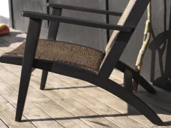 Kira loungefåtölj Svart/rustik