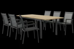 Lyon & Avanti matgrupp svart/teak