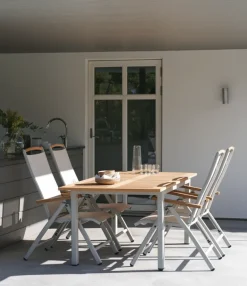 Lyon matbord Light Grey/Teak