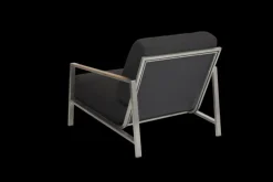 Naos fåtölj Rostfritt stål/Nearly black