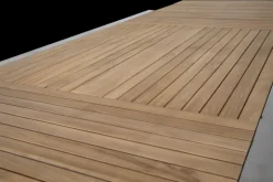 Naos matbord Rostfritt stål/teak