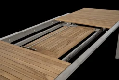 Naos matbord Rostfritt stål/teak