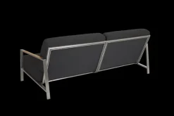 Naos 2,5-sits soffa Rostfritt stål/Nearly black