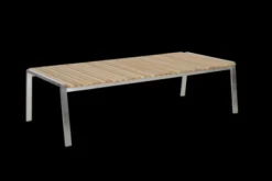 Naos soffbord Rostfritt stål/teak