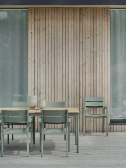 Nox matbord Dusty Green/teak