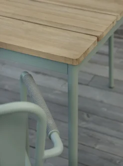 Nox matbord Dusty Green/teak
