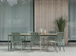 Nox matbord Dusty Green/teak
