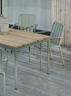 Nox matbord Dusty Green/teak