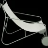Poul Chair loungefåtölj Dusty Green/Vit