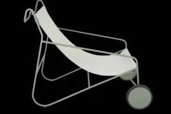 Poul Chair loungefåtölj Dusty Green/Vit