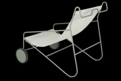 Poul Chair loungefåtölj Dusty Green/Vit