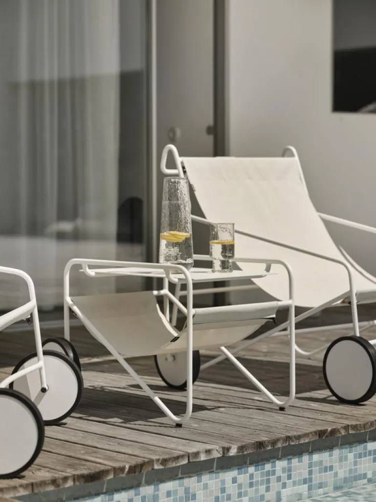 Poul Chair loungefåtölj Vit/vit