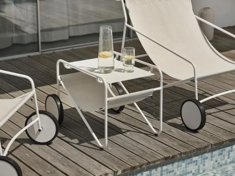 Poul Chair loungefåtölj Vit/vit