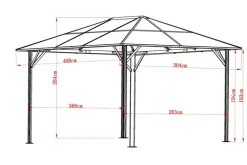Scopello paviljong Antracit/grå
