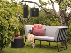 Vence 2-sitssoffa Svart/Pearl Grey